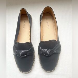 NWT Talbots Izzy Knot Indigo Blue Espadrille Slip On Shoes. Leather Upper. 8.5